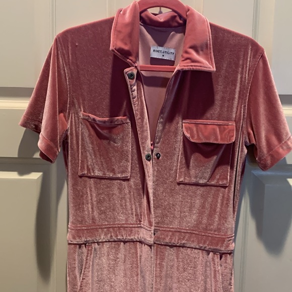 Rivet Utility Pink jumpsuit size M - Picture 2 of 7